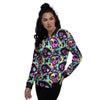 Graffiti Skull Women's Bomber Jacket-grizzshop