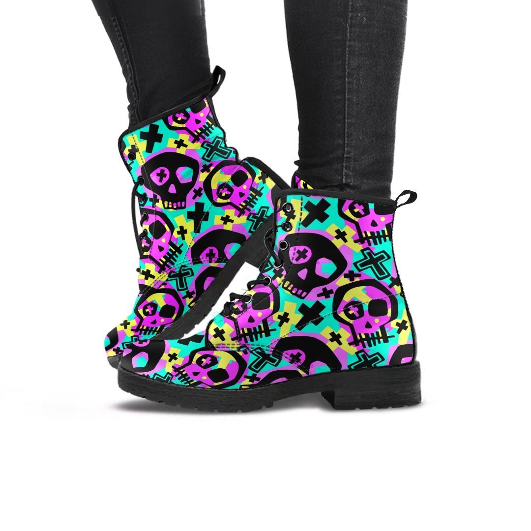 Graffiti Skull Women's Boots-grizzshop