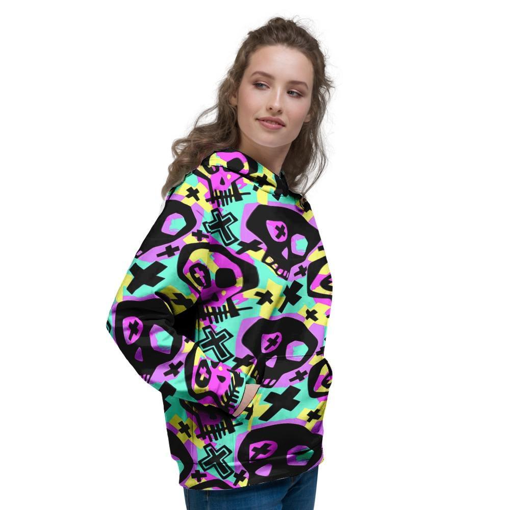 Graffiti Skull Women's Hoodie-grizzshop