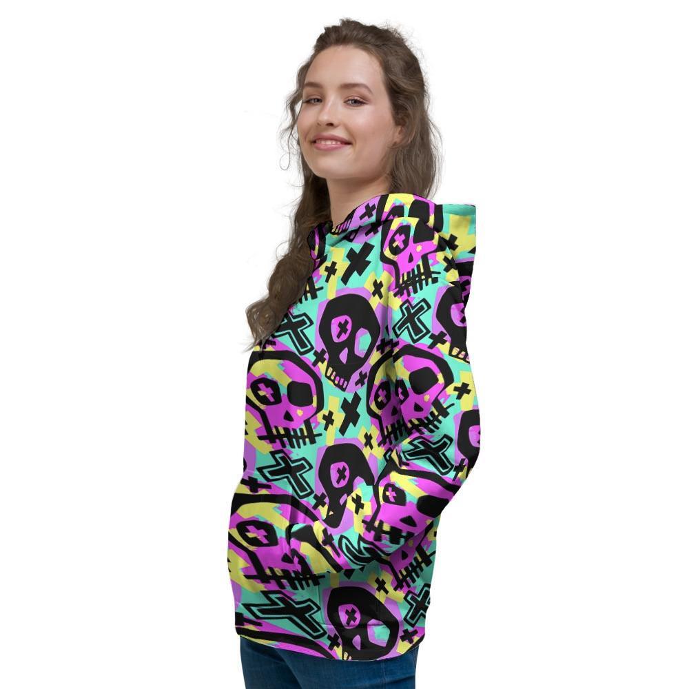 Graffiti Skull Women's Hoodie-grizzshop