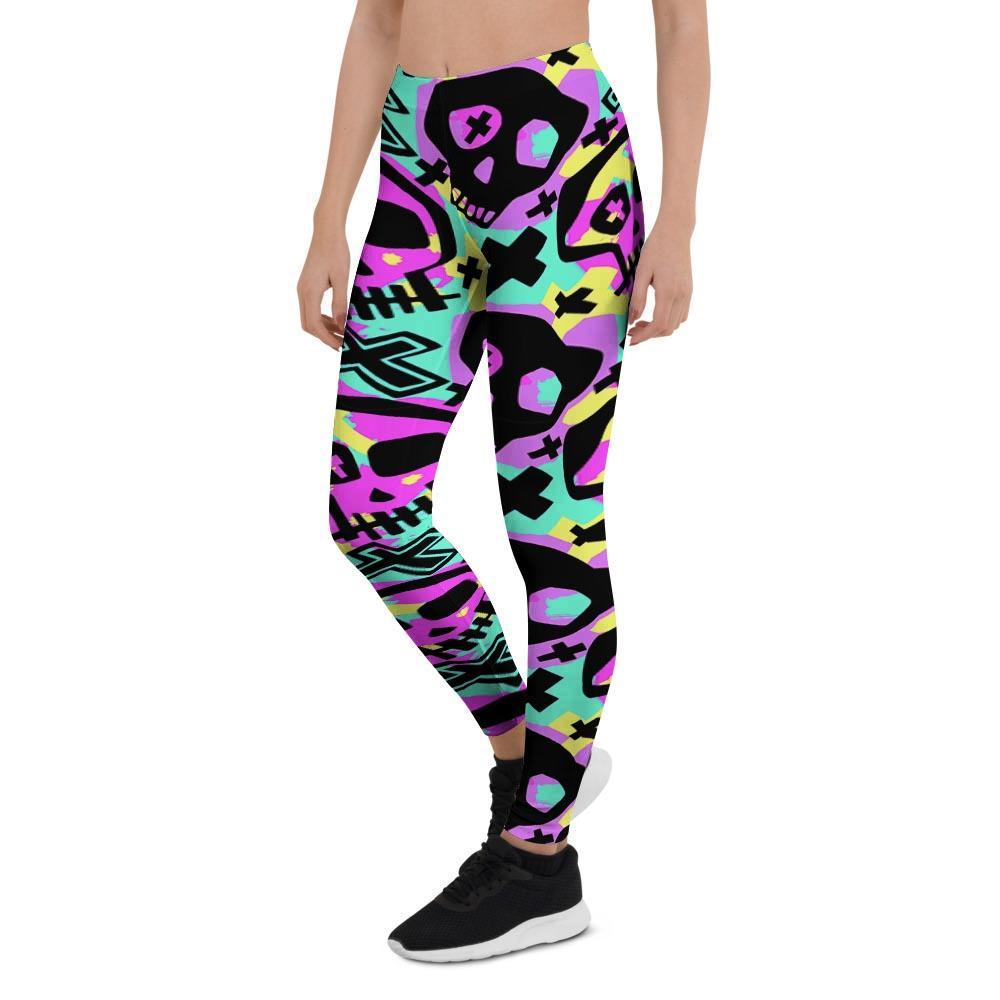 Graffiti Skull Women's Leggings-grizzshop