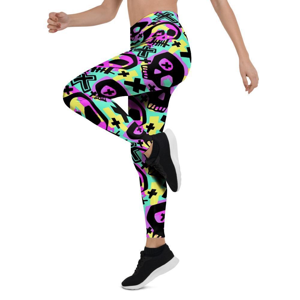 Graffiti Skull Women's Leggings-grizzshop