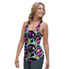 Graffiti Skull Women's Racerback Tank Top-grizzshop