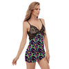 Graffiti Skull Women's Sexy Night Dress-grizzshop