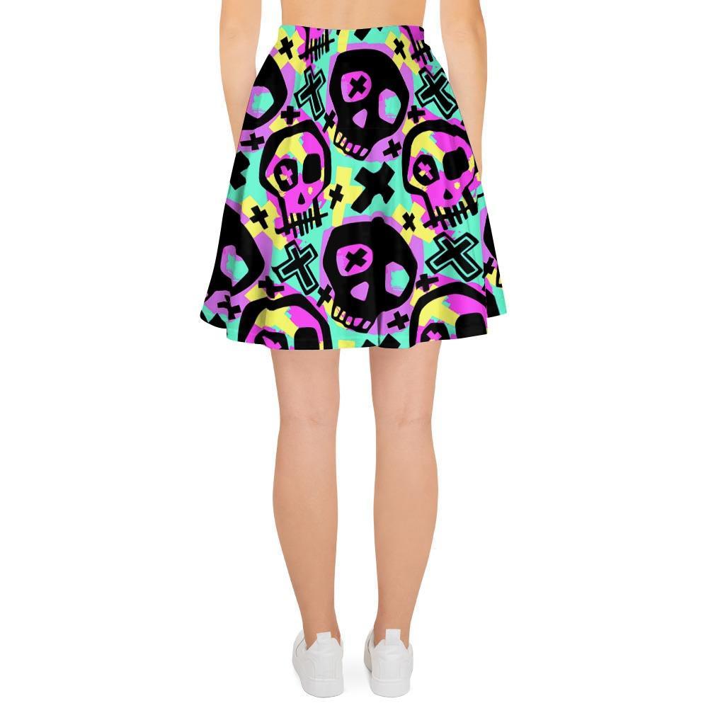 Graffiti Skull Women's Skirt-grizzshop