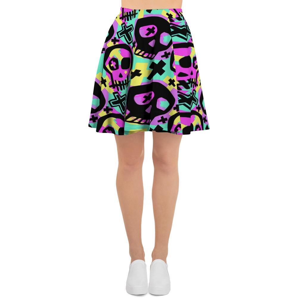 Graffiti Skull Women's Skirt-grizzshop