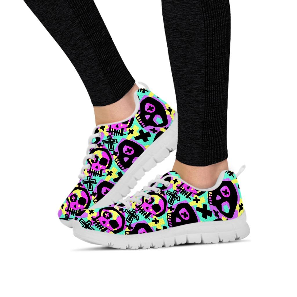 Graffiti Skull Women's Sneakers-grizzshop