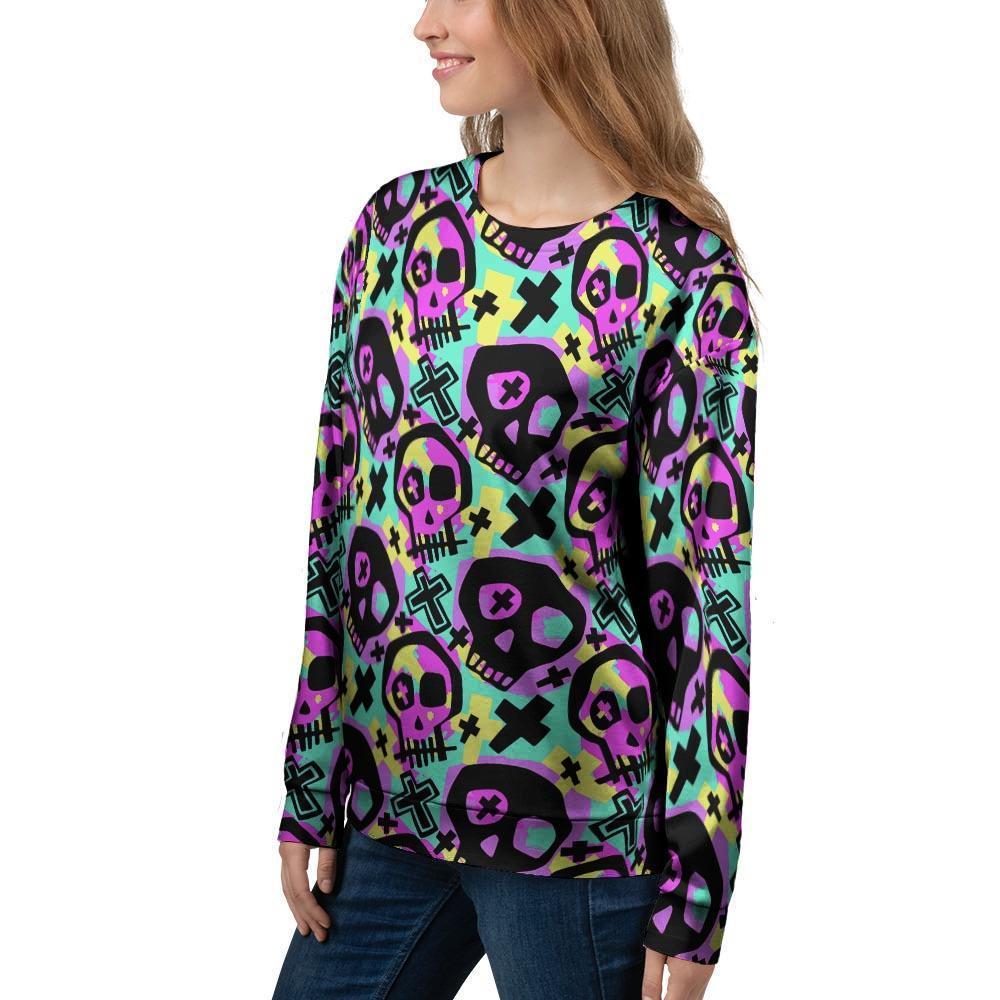 Graffiti Skull Women's Sweatshirt-grizzshop