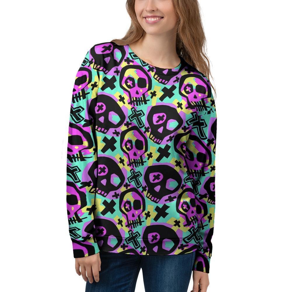 Graffiti Skull Women's Sweatshirt-grizzshop