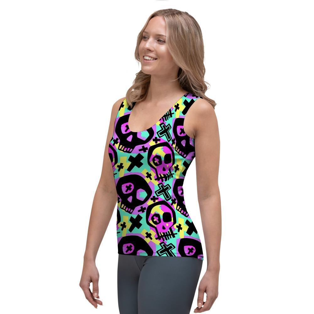 Graffiti Skull Women's Tank Top-grizzshop