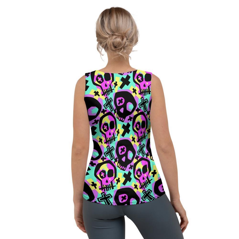 Graffiti Skull Women's Tank Top-grizzshop