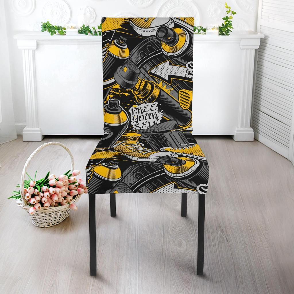 Graffiti Spray Pattern Print Chair Cover-grizzshop