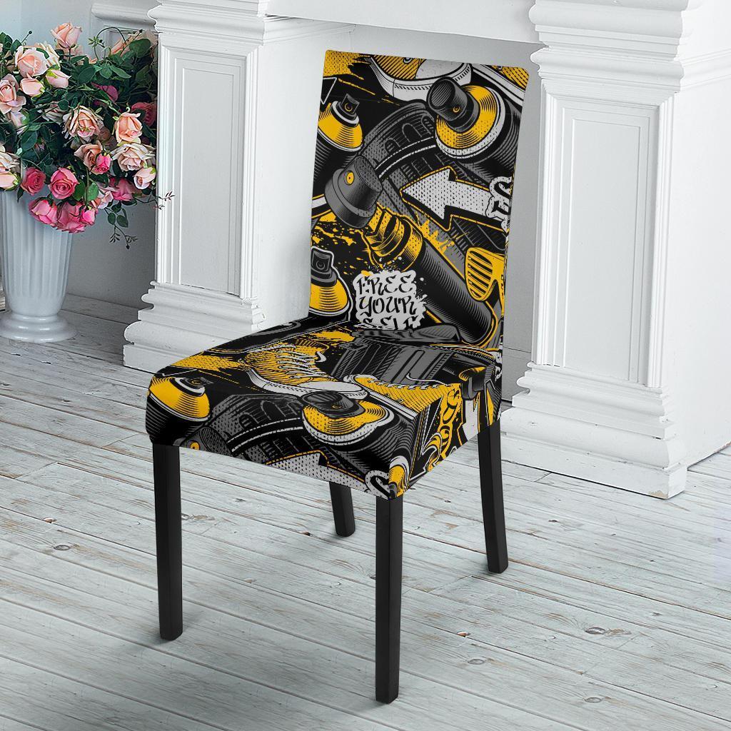Graffiti Spray Pattern Print Chair Cover-grizzshop