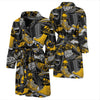 Graffiti Spray Pattern Print Men Long Robe-grizzshop