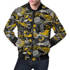 Graffiti Spray Pattern Print Men's Bomber Jacket-grizzshop