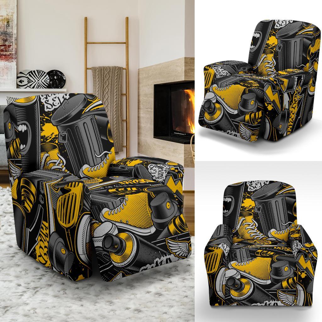 Graffiti Spray Pattern Print Recliner Cover-grizzshop