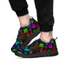 Graffiti Text Colorful Urban Elements Print Pattern Black Sneaker-grizzshop