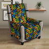 Graffiti Text Print Pattern Armchair Protector-grizzshop