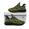 Graffiti Text Print Pattern Black Athletic Shoes-grizzshop