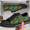 Graffiti Text Print Pattern Black Low Top Shoes-grizzshop