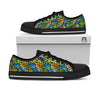 Graffiti Text Print Pattern Black Low Top Shoes-grizzshop