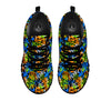 Graffiti Text Print Pattern Black Sneaker-grizzshop