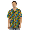 Graffiti Text Print Pattern Men's Hawaiian Shirt-grizzshop