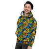 Graffiti Text Print Pattern Men's Hoodie-grizzshop