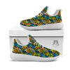 Graffiti Text Print Pattern White Athletic Shoes-grizzshop