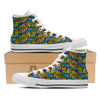 Graffiti Text Print Pattern White High Top Shoes-grizzshop