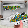 Graffiti Text Print Pattern White Low Top Shoes-grizzshop