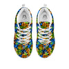 Graffiti Text Print Pattern White Sneaker-grizzshop