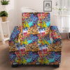 Graffiti Wall Print Armchair Slipcover-grizzshop