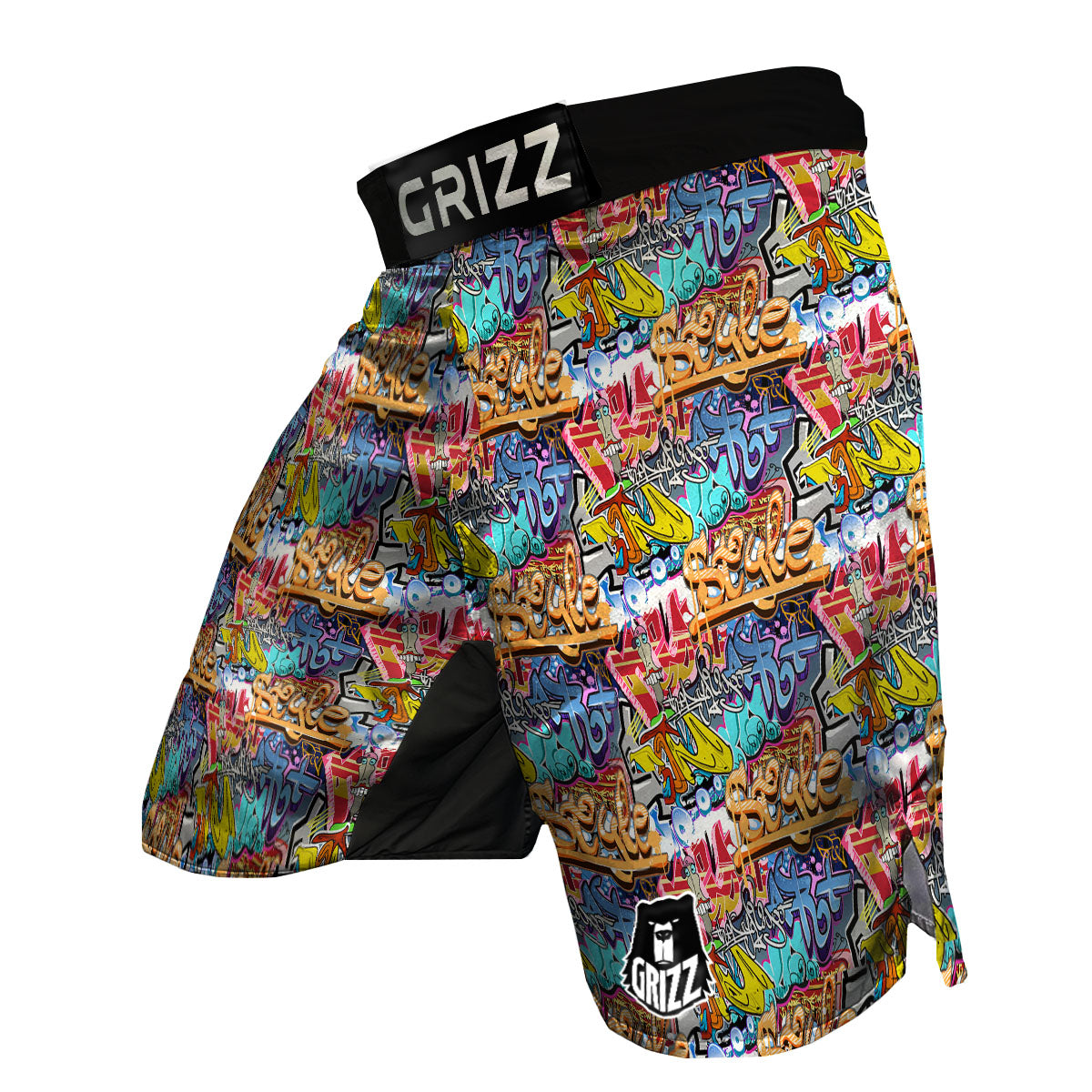 Graffiti Wall Print MMA Shorts-grizzshop