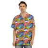 Graffiti Wall Print Men's Hawaiian Shirt-grizzshop