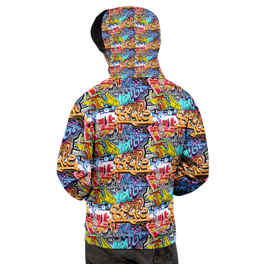 Graffiti Wall Print Men's Hoodie-grizzshop