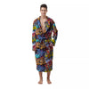 Graffiti Wall Print Men's Robe-grizzshop