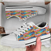 Graffiti Wall Print White Low Top Shoes-grizzshop