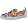 Graffiti Wall Print White Slip On Shoes-grizzshop