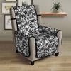 Graffiti White And Black Print Pattern Armchair Protector-grizzshop