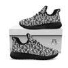 Graffiti White And Black Print Pattern Black Athletic Shoes-grizzshop