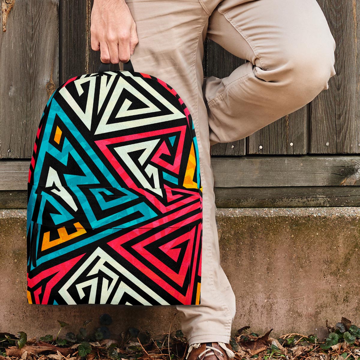 Graffiti geometric seamless pattern Backpack-grizzshop