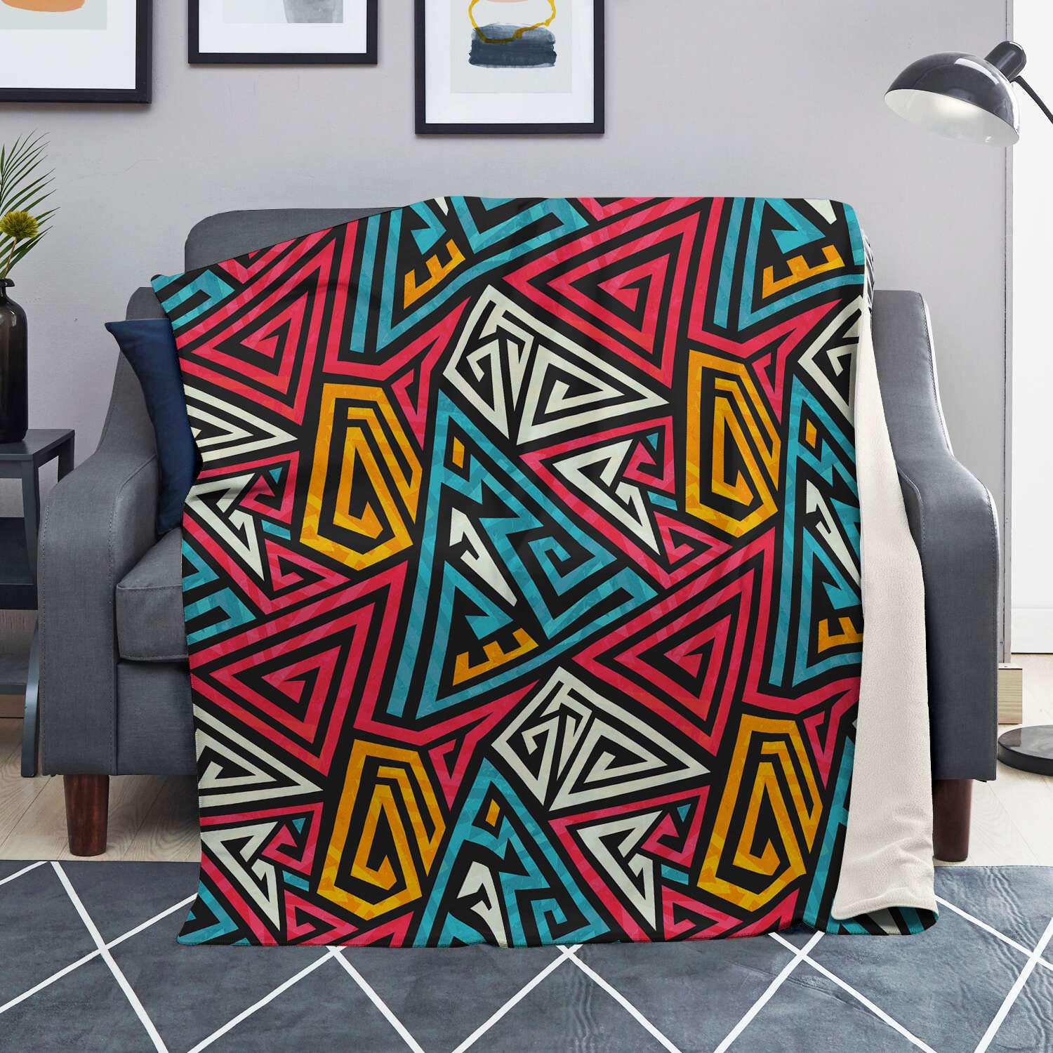 Graffiti geometric seamless pattern Blanket-grizzshop