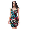 Graffiti geometric seamless pattern Bodycon Dress-grizzshop