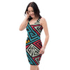 Graffiti geometric seamless pattern Bodycon Dress-grizzshop