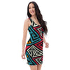 Graffiti geometric seamless pattern Bodycon Dress-grizzshop