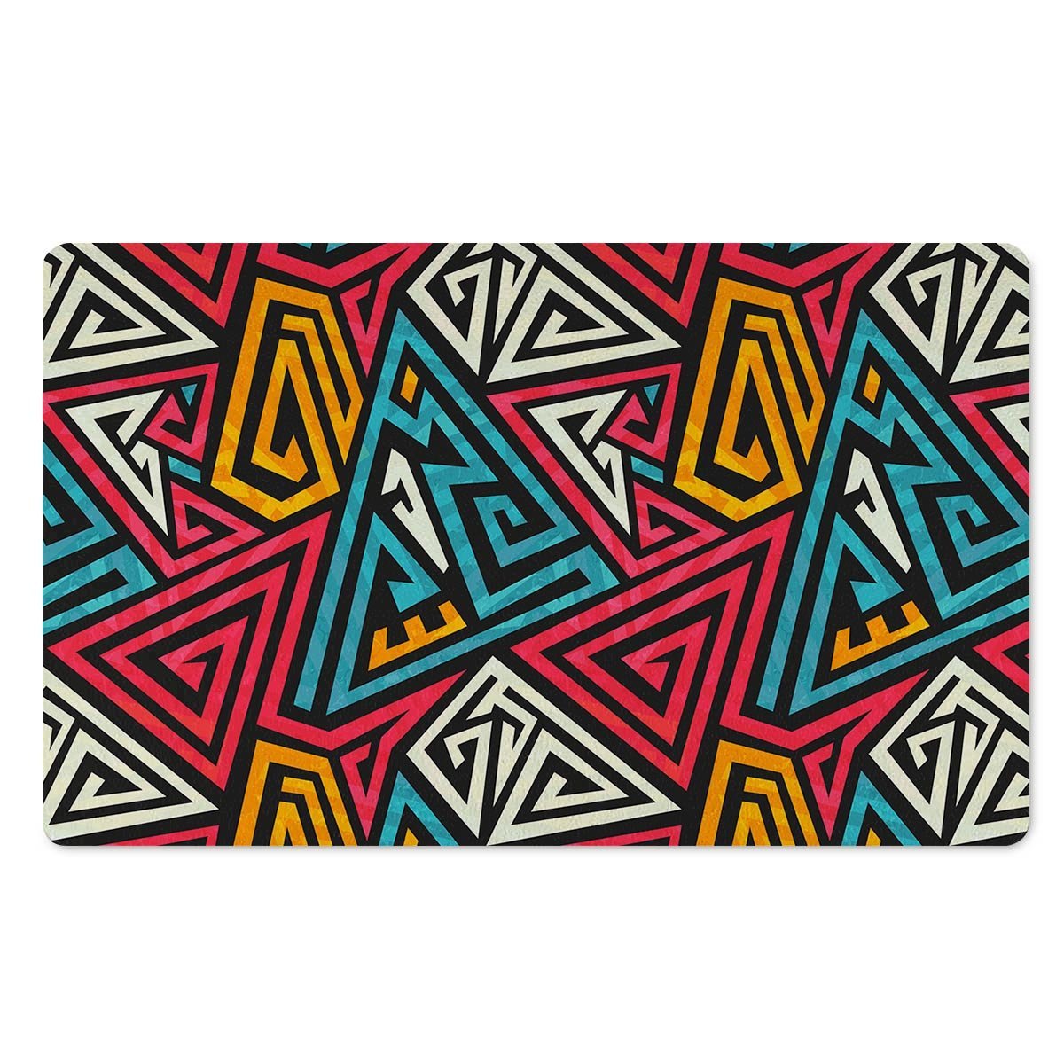 Graffiti geometric seamless pattern Door Mat-grizzshop