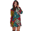 Graffiti geometric seamless pattern Hoodie Dress-grizzshop