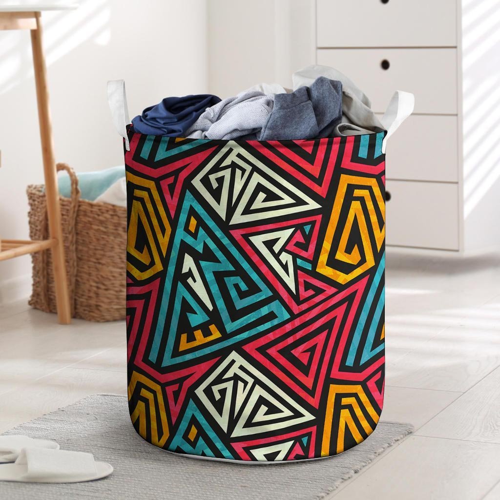 Graffiti geometric seamless pattern Laundry Basket-grizzshop