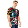 Graffiti geometric seamless pattern Men T Shirt-grizzshop